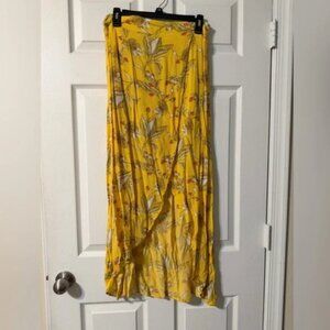 Express Yellow Floral Maxi Skirt